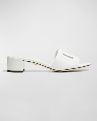 Dolce&Gabbana 40mm DG Cutout Leather Slide