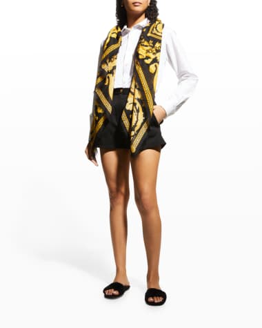 Versace Barocco-Print Cashmere-Blend Scarf