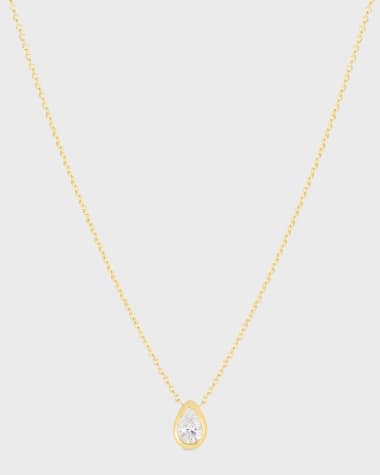 Roberto Coin 18K Diamond Pear-Shape Pendant Necklace, Small