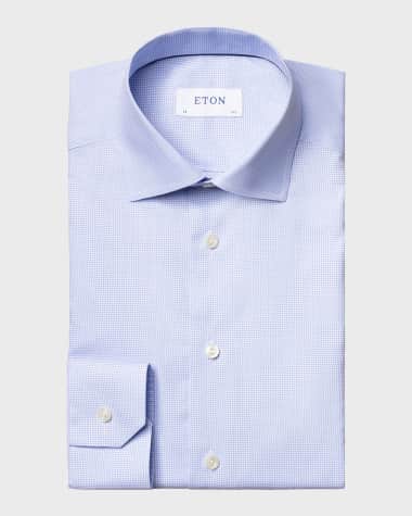 Eton Men's Contemporary Check Dress Shirt