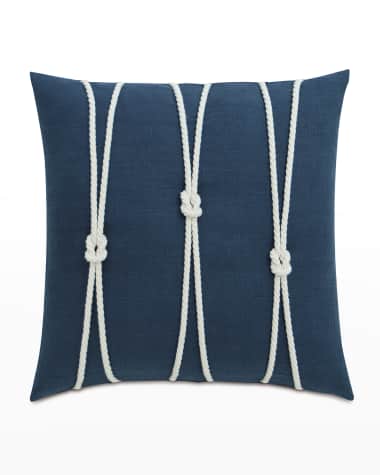 Eastern Accents Isle Yacht Knots Accent Pillow, Indigo