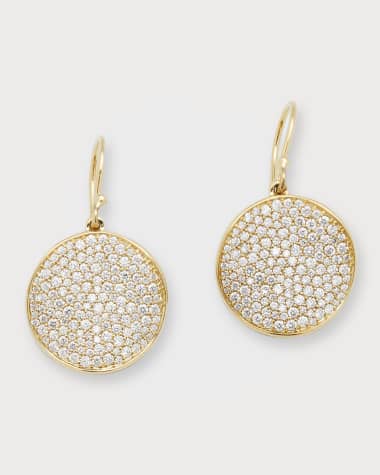 Ippolita Medium Flower Drop Earrings in 18K Gold with Diamonds