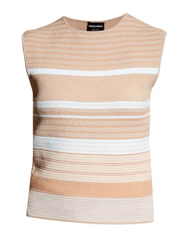 Giorgio Armani Striped Knit Top