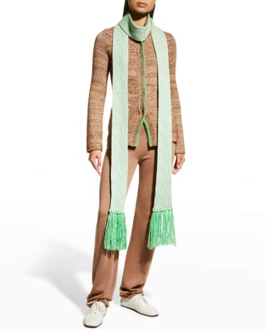 Giorgio Armani Fringe Cashmere-Silk Scarf
