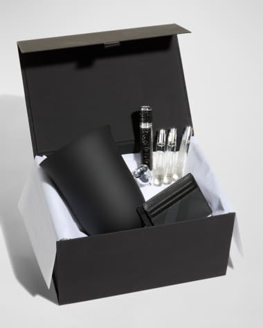 Neiman Marcus Creed Aventus En Voyage Travel Set, Sanitizing Charger, and Burberry Card Case Gift Box Set