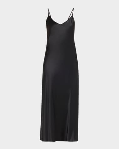 Christine Lingerie Long Silk Satin Nightgown