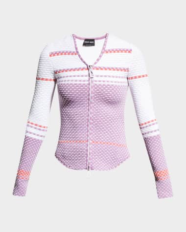 Giorgio Armani Check Ottoman Jacquard Jacket