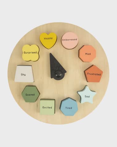 Wonder & Wise Kid's Shapes of Emotions Wooden Block Set