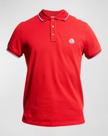 Red designer polo top shirt
