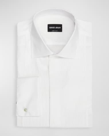 Giorgio Armani Men's Pleated Bib Tuxedo Shirt
