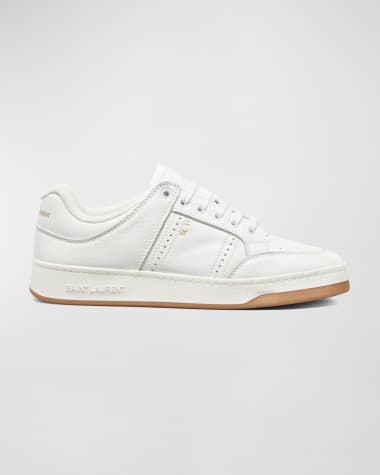 Saint Laurent Men's SL61 Perforated Leather Low-Top Sneakers