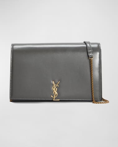 Saint Laurent YSL Monogram Wallet on Chain in Smooth Leather