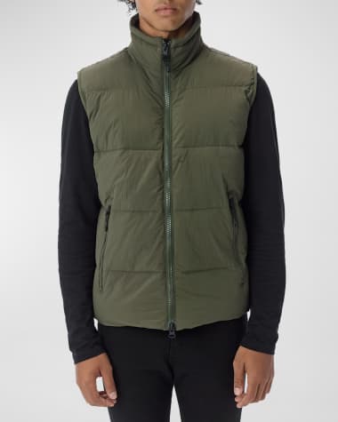 The Very Warm Men's Quilted Funnel-Neck Vest