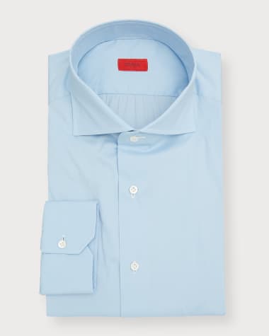 isaia dress shirts Isaia Check Button Down Shirt White/Light Blue/Beige Cotton Size 42