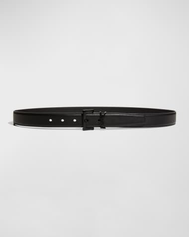 Saint Laurent Tonal YSL Calf Leather Belt