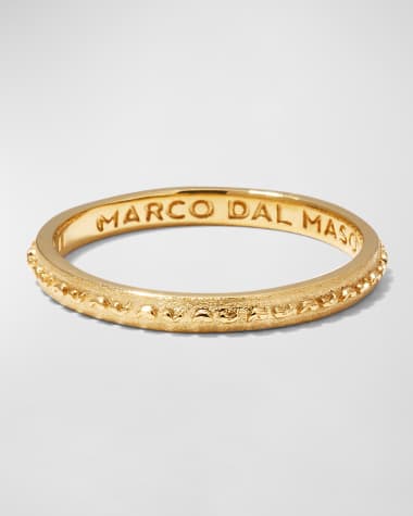Marco Dal Maso Men's Yellow Gold Icon Slim Eternity Band Ring