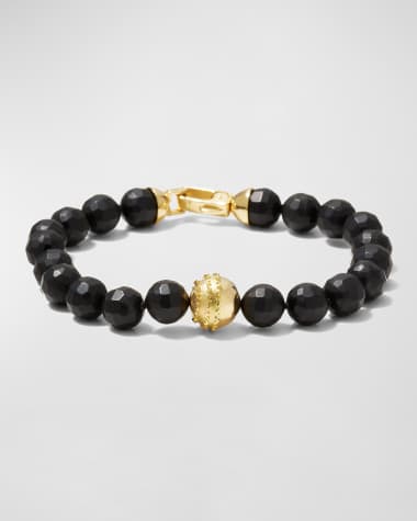 Marco Dal Maso Yellow Gold Icon Beaded Eternity Bracelet