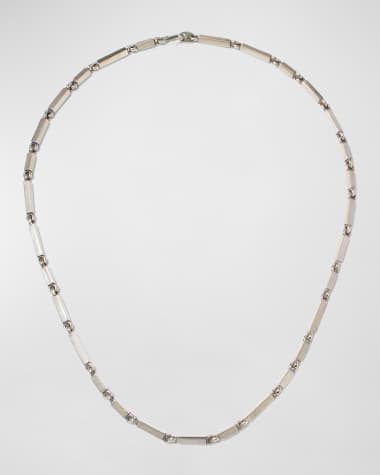 M. Cohen Men's Quadrangular Bar Link Necklace