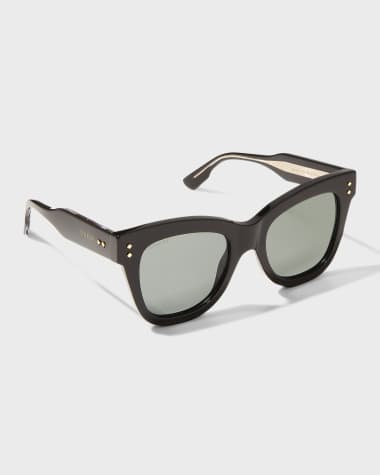 Gucci Oversized Acetate Cat-Eye Sunglasses