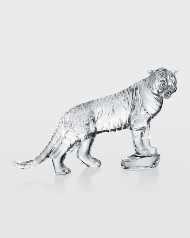 Baccarat Roaring Bengal Tiger Figurine