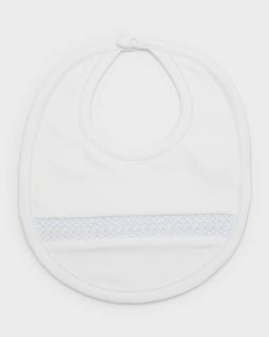 Kissy Kissy Boy's Hand-Smocked Pima Cotton Baby Bib