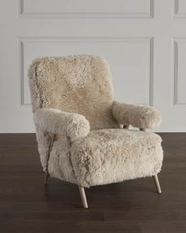 Interlude Home Barrett Sheepskin Lounge Chair
