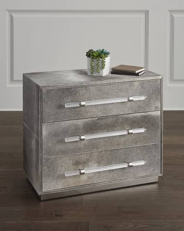 Interlude Home Cassian Hairhide 3-Drawer Chest