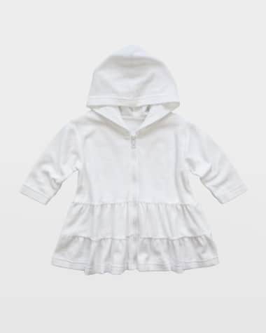 Florence Eiseman Girl's Solid Terry Hooded Tiered Coverup, Size 2-6X