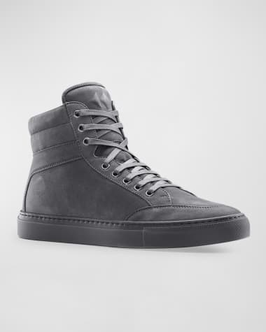 Koio Men's Primo Tonal Suede/Nubuck High-Top Sneakers