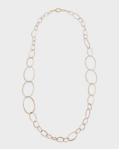 Pomellato 18K Rose Gold Long Oval-Link Necklace