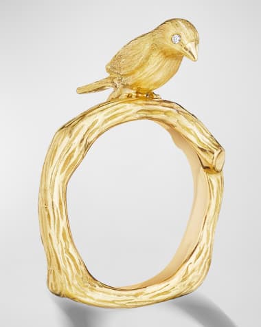 Mimi So 18K Yellow Gold Wonderland Bird Ring