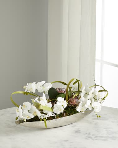 John-Richard Collection Silver Slippers Faux-Floral Arrangement