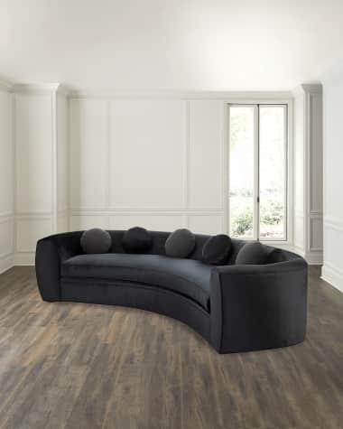 Haute House Carmen Velvet Sofa, 122"