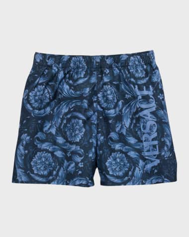Versace Boy's Barocco Swim Shorts, Size 8-14