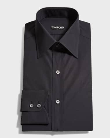 TOM FORD Men's Solid Cotton Dress Shirt