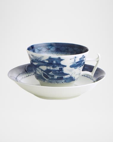 Mottahedeh Blue Canton Teacup & Saucer