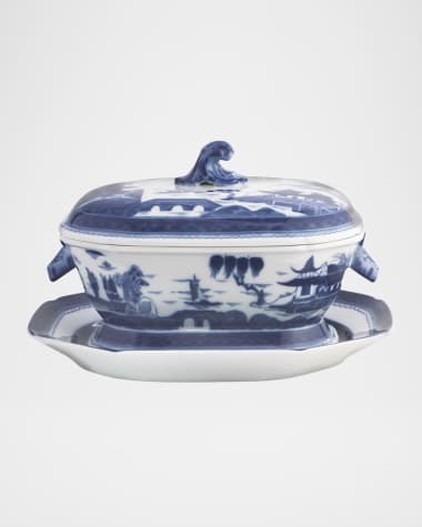 Mottahedeh Blue Canton Octagonal Tureen & Stand
