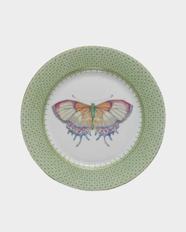Mottahedeh Apple Lace Dessert Plate with Butterfly Center