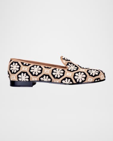 Stubbs and Wootton Kent Embroidered Smoking Slipper Loafers