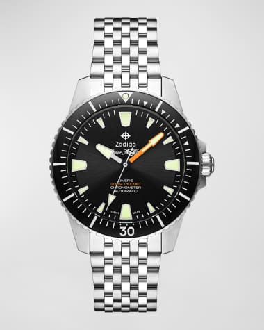 ZODIAC Men's Super Sea Wolf Pro-Diver Automatic Stainless Steel Watch