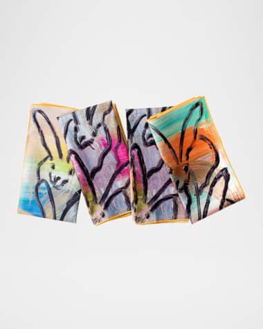 Hunt Slonem Lucky Bunny Cotton Dinner Napkin