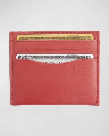 ROYCE New York Personalized Leather RFID-Blocking Minimalist Card Case