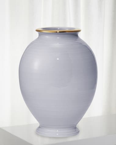 AERIN Siena 11.8" Large Vase, Blue Haze