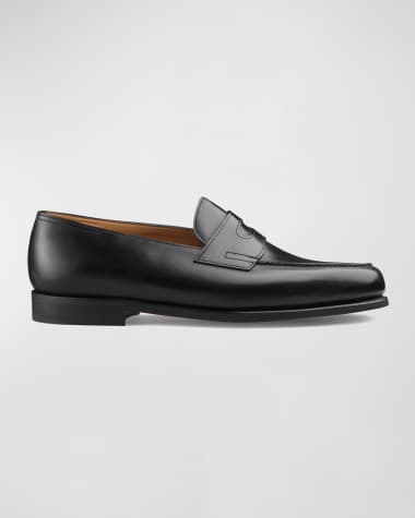 John Lobb Men's Iconic Leather Penny Loafers