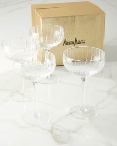 Neiman Marcus Cut Coupe Glass, Set of 4