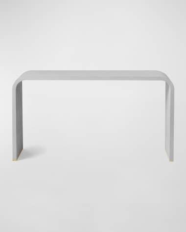 AERIN Faux Shagreen Console Table