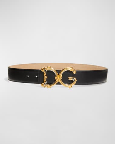 Dolce&Gabbana DG Barocco 40mm Calf Leather Belt