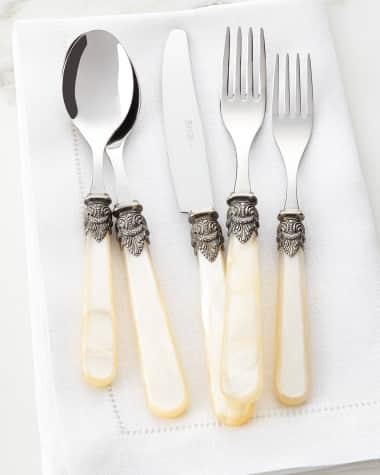 Neiman Marcus Napoleon 20-Piece Flatware Set, Ivory Pearl