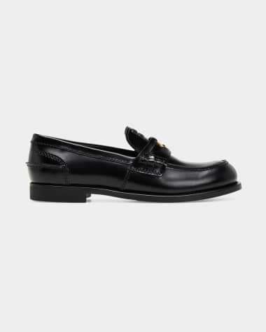 Miu Miu Leather Penny Loafers