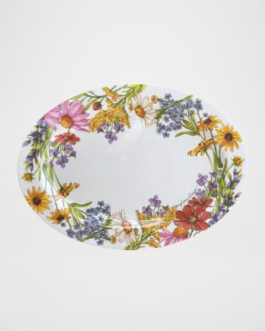 Bamboo Table Wildflower Oval Platter